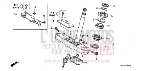 TIGE DE DIRECTION VT750C2SA de 2010